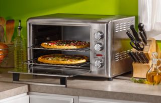  Countertop Oven with Convection & Rotisserie boasts full size oven