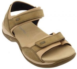 Clarks Leather/Nubuck Double Strap Comfort Sandals with Backstrap 