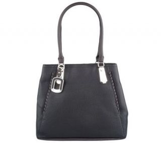 Tignanello Pebble Leather Double Handle Tote with Stitch Detail