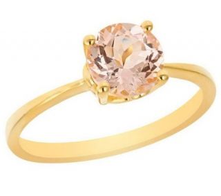 00 ct Round Morganite Ring, 14K Yellow Gold —