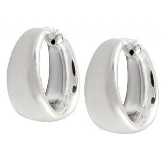 UltraFine Silver Bold Graduated Polished Hoop Earrings   J111260
