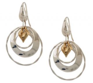 RLM Studio Target the Hear Hammered Rings Sterling & Brass Earrings 
