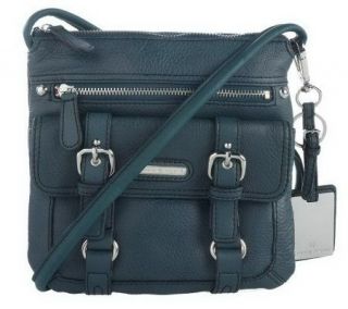 Etienne Aigner Leather Zip Top Crossbody Bag —
