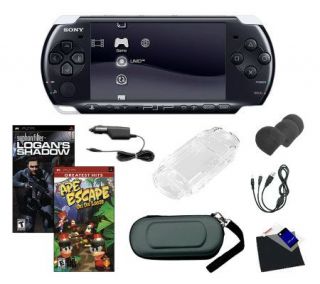 Sony PSP 3000 Bundle with 2 Games, Battery Pack& Accessories
