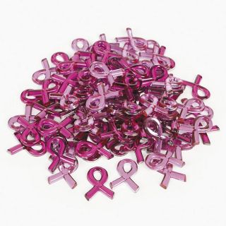  Pink Ribbon Breast Cancer Awareness Jewels Crafts Self Adhesive