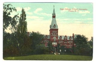 Sage College Postcard Cornell University Ithaca NY