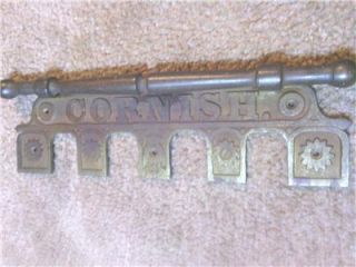 Antique Cornish Upright Piano Cast Iron Part Musical Hing Accessory