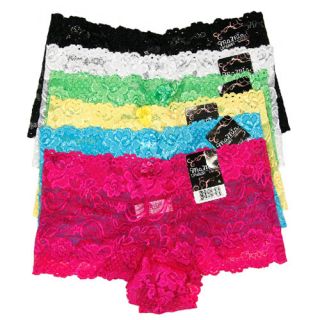 Lot Womens Floral Lace Panties Hipster Sheer Boyshorts Underwear L