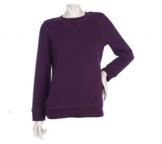 Denim & Co. Essentials Long Sleeve Sweatshirt —