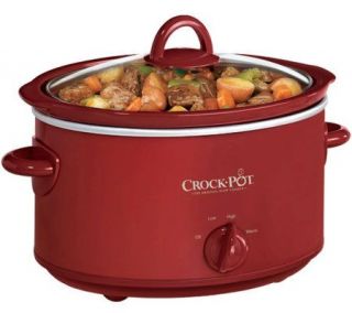 Crock Pot 4 Quart Oval Manual Slow Cooker   Red —