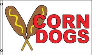 Corn Dogs Flag Food Tent Banner Sign Concession Snack Bar Advertising