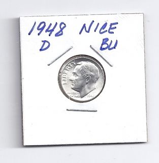 1948 D Roosevelt Dime in Brillant Uncirculated Cond