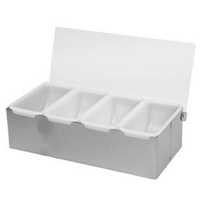 Divided Cold Condiment Organizer Dispenser Serving Tray