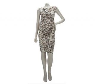 DASH by Kardashian Dot Print Gathered Dress with Zipper —