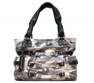 Makowsky Camouflage Printed Leather Tote Bag —