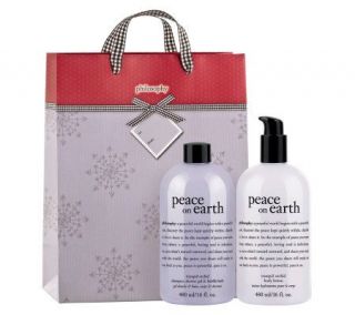 philosophy peace on earth gel and lotion duo with bag —