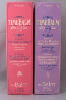 theBalm Time Balm Face Cleanser Lavender Foaming Rose You Choose
