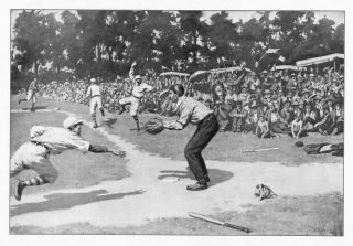 Baseball 1904 The Play at Home Plate Cornville Eagles