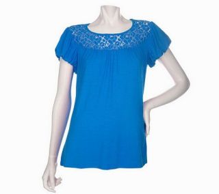 Parkside Cap Sleeve Tunic with Lace Inset —