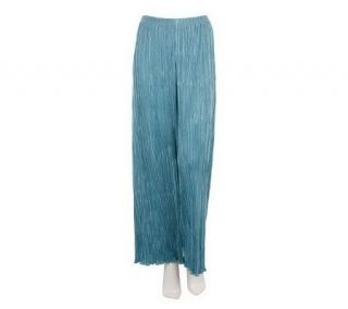 George Simonton Wide Leg Pleated Pull on Pants w/Elastic Waist