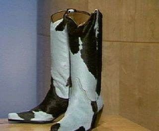 Donald J Pliner Animal Print Cowboy Boots —