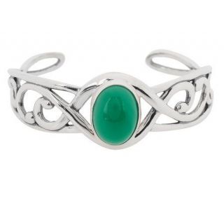 Carolyn Pollack Paradise GreenChalcedony Sterling Cuff —