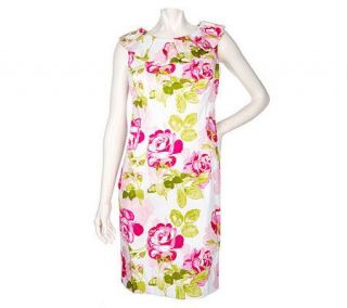SC by Sara Campbell Flounce Neck Floral Print Dress —