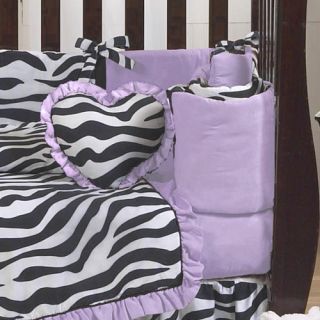 funky zebra collection 9pc crib bedding set zebra pu 9