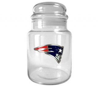 NFL New England Patriots 31oz Glass Candy Jar —