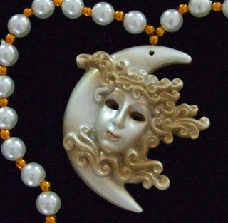 Crescent Moon Goddess New Orleans Mardi Gras Beads Bead