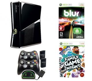 Xbox 360 250 GB Bundle with Blur & Hasbro Family Games —