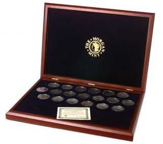 Complete Silver Eagle Dollar Collection with Display Case —