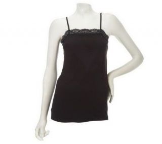 Nicole Richie Collection Knit Camisole with Lace Trim —