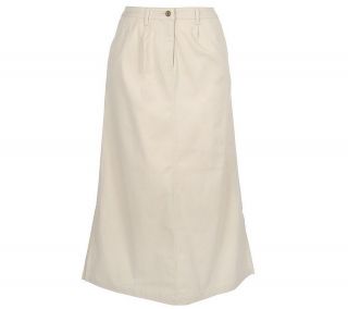 Denim & Co. Stretch Twill Long Trouser Skirt —