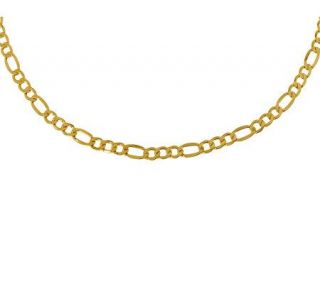 Milor 18 Polished Figaro Necklace, 14K Gold 7.60g —