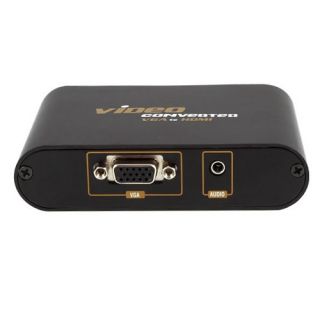 Fosmon VGA to HDMI Converter Box with Stereo 3 5mm Audio in 1080p PC