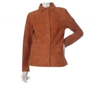 Liz Claiborne New York Fully Lined Suede Jacket with Pockets