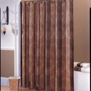 Croscill Home Heavy Fabric Shower Curtain 72 x 75 Townhouse Brown