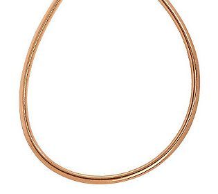 16 Bold 6MM Round Omega Necklace with 2Extender 14K Gold —