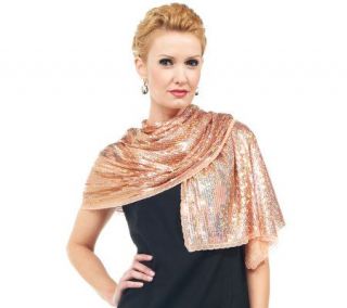 Joan Rivers Shimmering Sequin Evening Scarf —