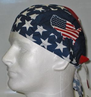 USA Country Symbol Red White Blue Doo Du Rags Headwrap