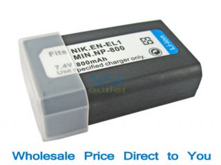 Battery for Nikon Camera EN EL1 Coolpix 4300 4500 880 885 8700