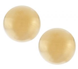 Savor 14K Gold Bonded Small Domed Button Earrings —