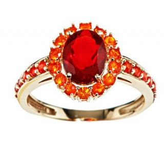 Smithsonian 1.00 ct tw Mexican Fire Opal Ring 14K Gold   J273586