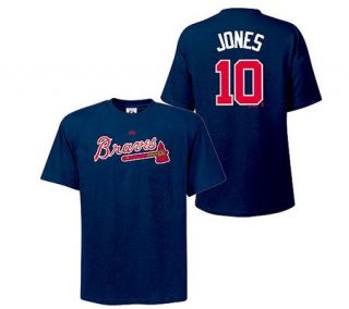MLB Atlanta Braves Chipper Jones Player Name &Number T Shirt