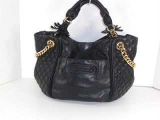 Juicy Couture Black Leather Brogue Leather Duchess Bag