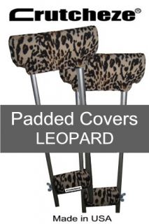 Crutcheze Leopard Crutch Pad Covers Hand Grips