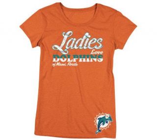 NFL Miami Dolphins Womens Lady Love Cap SleeveT Shirt   A317818