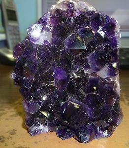 Small Amethyst Crystal Cluster Geode from Uruguay