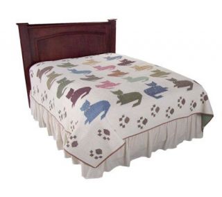 Meow 100Cotton Handcrafted Full/Queen Size Quilt —